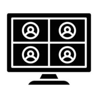 Online Meeting Icon Style vector