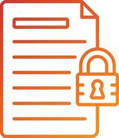 Document Locked Icon Style vector
