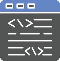 estilo de icono de codificación de sitio web vector