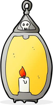 cartoon spooky lantern