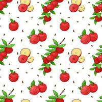 Red apples pattern vector