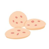 Chocolate chip cookies. Vector hand drawn illustration.