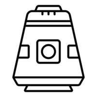 estilo de icono de cápsula espacial vector