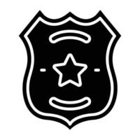 estilo de icono de placa de policía vector