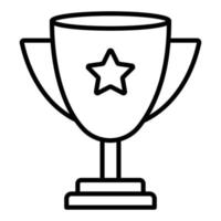 estilo de icono de trofeo vector