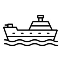 estilo de icono de barco del ejército vector