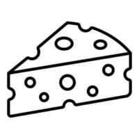 estilo de icono de queso vector