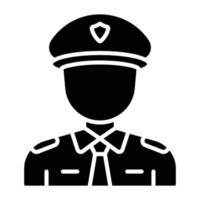 estilo de icono de policía vector