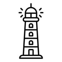 estilo de icono de faro vector