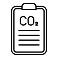 estilo de icono de informe de dióxido de carbono vector