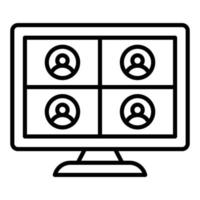 Online Meeting Icon Style vector