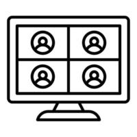 Online Meeting Icon Style vector