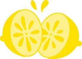 sliced fresh lemon vector