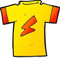 cartoon t shirt with lightning bolt vector