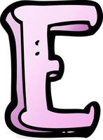 cartoon letter E vector
