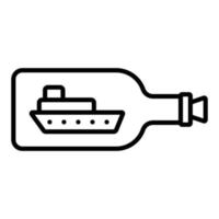 Ship Bottle Icon Style vector