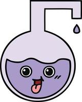 cute cartoon science experiment vector