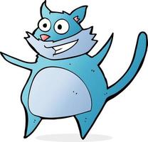 gato divertido de la historieta vector