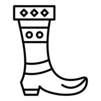 estilo de icono de botas salvajes vector