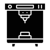 3d Printer Icon Style vector