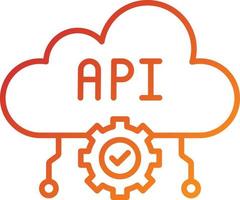 estilo de icono de API vector