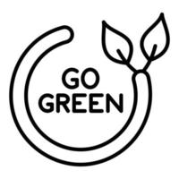 Go Green Icon Style vector