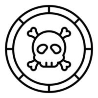 Pirate Coin Icon Style vector