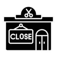 Close Shop Icon Style vector