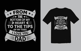 Father's day dad typography t-shirt design vector