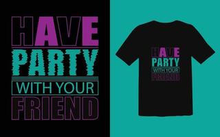 Friendship day typography t-shirt design vector