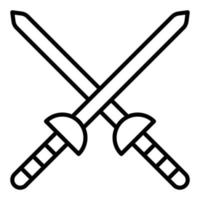 Fencing Sports Icon Style vector