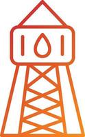 Water Tower Icon Style vector