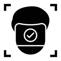 Face Scanner Icon Style vector