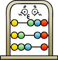 gradient shaded cartoon abacus vector