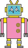 lindo robot de dibujos animados vector