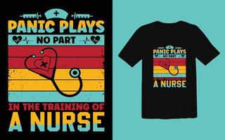 Trendy Typography Nurse T-shirt Design vector