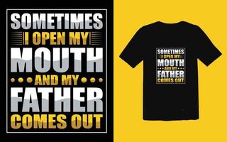 vector de diseño de camiseta tipográfica del día del padre, diseño de camiseta de papá de moda