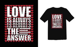 vector de diseño de camiseta de tipografía de amor