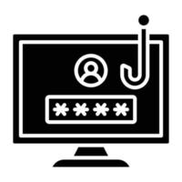 Password Phishing Icon Style vector