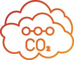 Carbon dioxide Icon Style vector