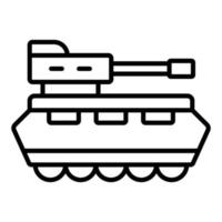 estilo de icono de tanque del ejército vector