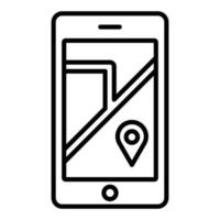 Mobile GPS Icon Style vector