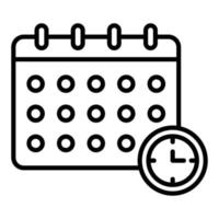 estilo de icono de horario vector