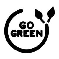 Go Green Icon Style vector
