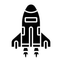estilo de icono de nave espacial vector