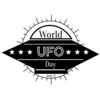 World UFO Day Sign vector