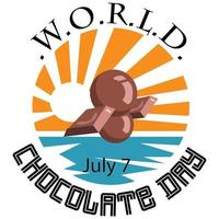 World Chocolate Day Sign vector