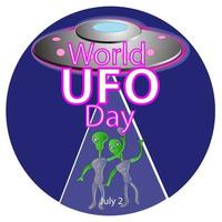 World UFO Day Sign vector