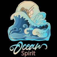 Ocean Spirit Sign vector