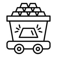 Gold Cart Icon Style vector